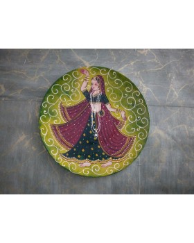 Wooden Wall Decor Plate - Multicolor